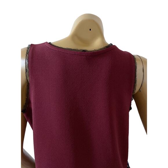 SIMPLY VERA VERA WANG Womens Petite Size PM Sleeveless Fringed Tank Top Shirt - Picture 6 of 8